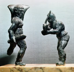 Two gladiators in combat